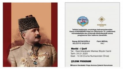 KAZIM KARABEKİR PAŞA ANMA PROĞRAMI...