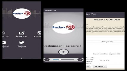 RADYO 70 ANDROID UYGULAMAMIZ GÜNCELLENDİ